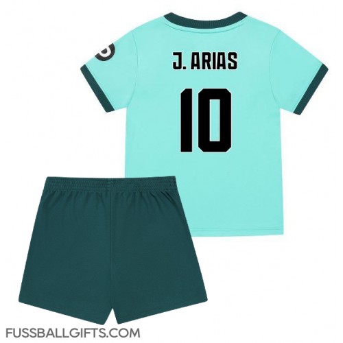 Wolves Jhon Arias #10 Fußballbekleidung Auswärtstrikot Kinder 2025-26 Kurzarm (+ kurze hosen)
